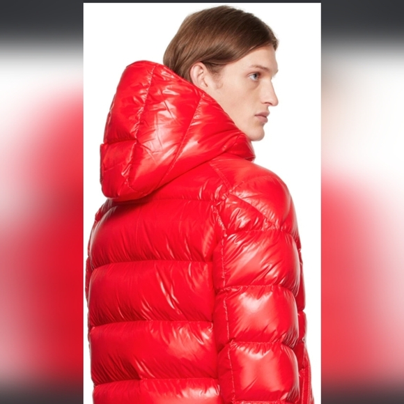 Moncler Red Maya Down Jacket - Picture 2 of 13
